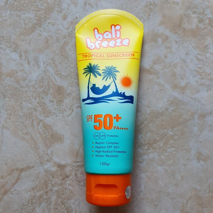 Bali Breeze SPF 50 SPF50 Sunblock Sunscreen Lotion Badan Waterproof  Kuning100-SPF50