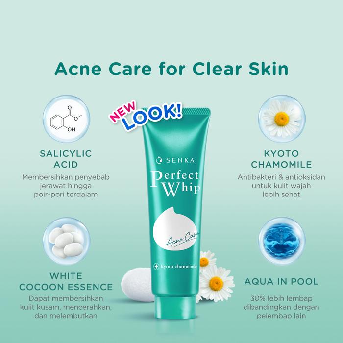 Gambar SENKA Perfect Whip Acne / Jerawat Care Facial Foam 50 & 100g Gram - 50 Gram dari Medan E-shop undefined Tokopedia