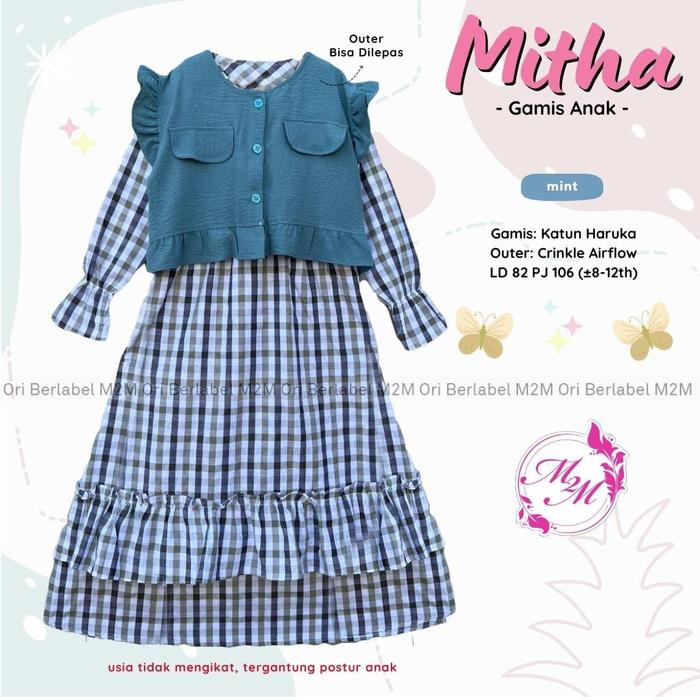 Gambar Mitha by M2M - Dress Gamis Anak Perempuan - Maroon dari Dearins undefined 4 Tokopedia