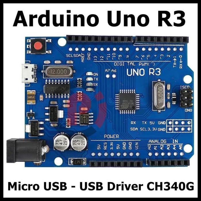 Gambar Compatible Arduino UNO R3 Model IC DIP AtMega 328P Microcontroller - Uno Micro USB dari Pi Toserba undefined Tokopedia