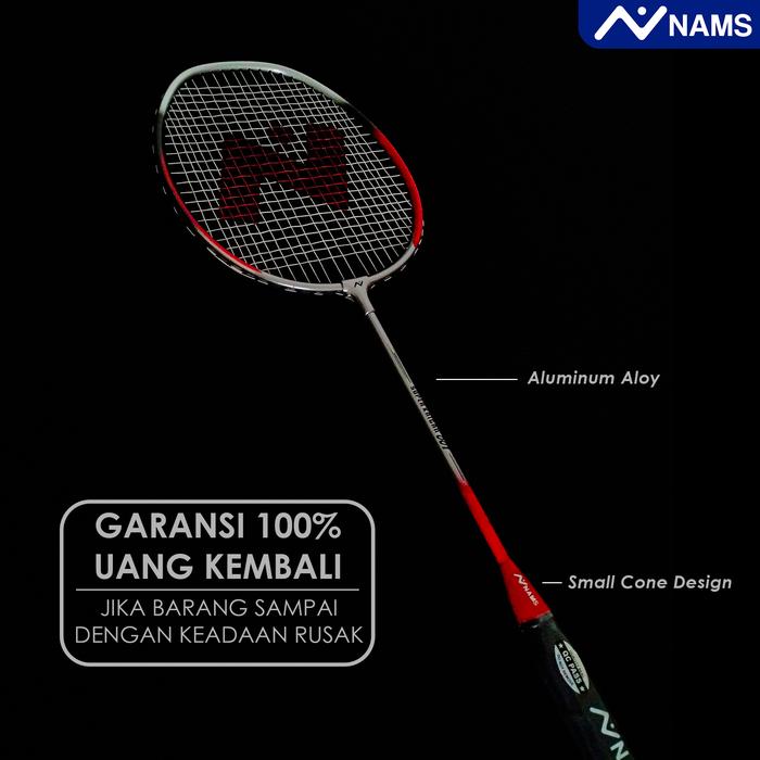 Gambar [GREEN] RAKET BADMINTON NAMS SAMBUNGAN MURAH BERKUALITAS - Red Silver dari Nams Sport Badminton undefined Tokopedia