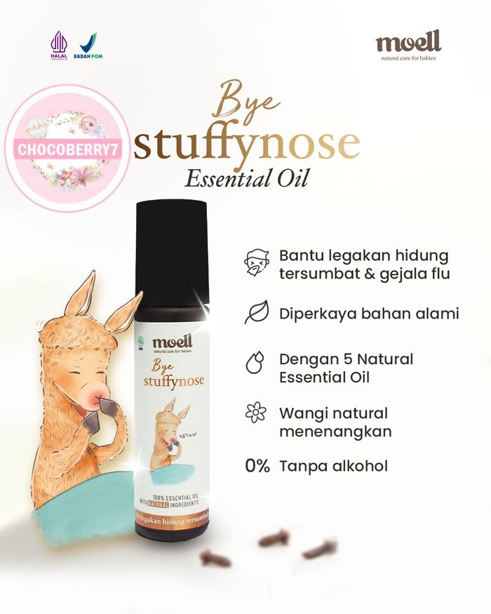Gambar Moell Natural Essential Oil Kebutuhan Kesehatan Anak BPOM 8 ml - Stuffy Nose dari OJ Home undefined Tokopedia