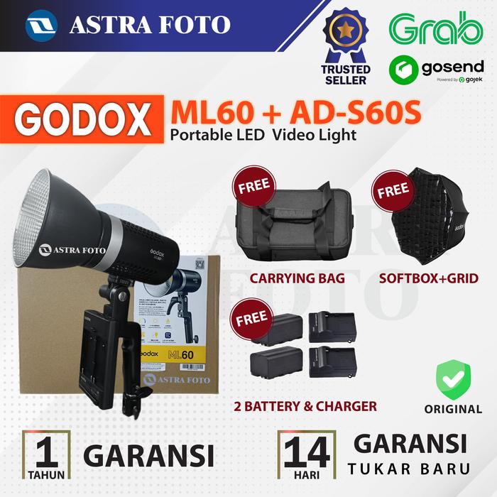 中古美品】Godox 還る ML60 LED／バッテリー付