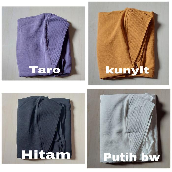 Gambar Instan Bergo Crinkle Pet / Bergo Crinkle Airflow premium part 1 - Hitam dari Gazala hijab undefined Tokopedia