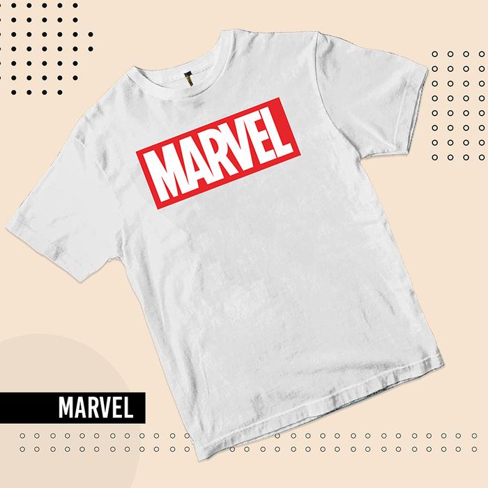 Gambar Baju Kaos Anak Motif Logo Marvel Unisex Usia 1 2 3 4 5 6 7 8 9 10th - Putih, S (1-2th) dari Eiyo Store Kids undefined Tokopedia