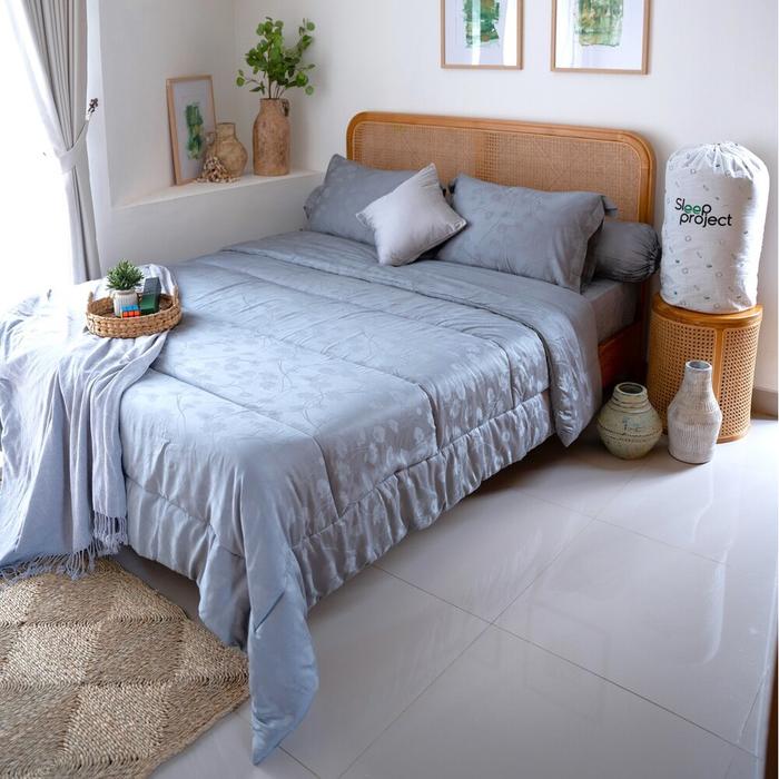 Gambar SLEEP PROJECT Sprei Set Premium TENCEL Nature Friendly MURRAY SOLID - Quilt Cover Set, Single 120x200 dari Sleep Project undefined Tokopedia