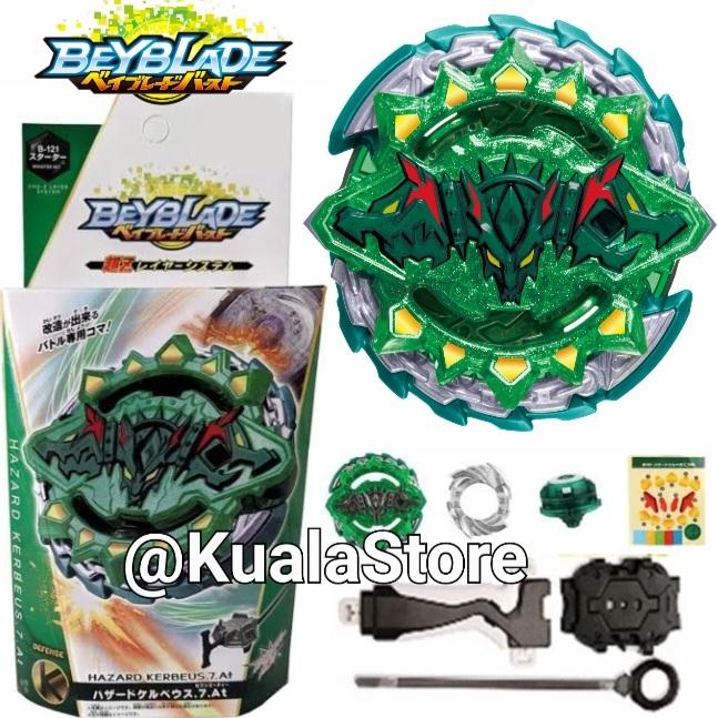 Gambar Beyblade Burst Hazard Kerbeus B121 Gangsing Metal Handgrip New Model dari Toko Kuala Store undefined Tokopedia