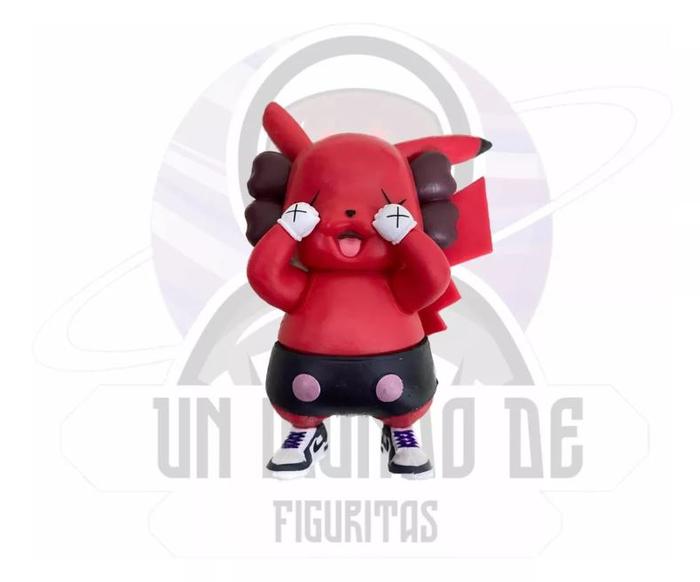 Gambar Kaws figure pikachu Pokémon Anime figure - Pikachu Merah dari spasunique undefined Tokopedia