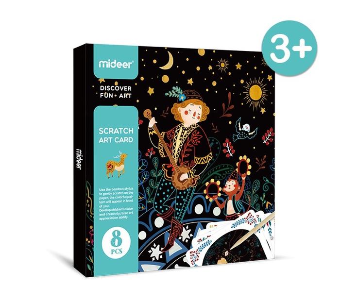 Gambar Mideer Scratch Art Card Boy Mainan Edukasi Anak Menggores Gambar - Boy dari BABO TOYS undefined Tokopedia