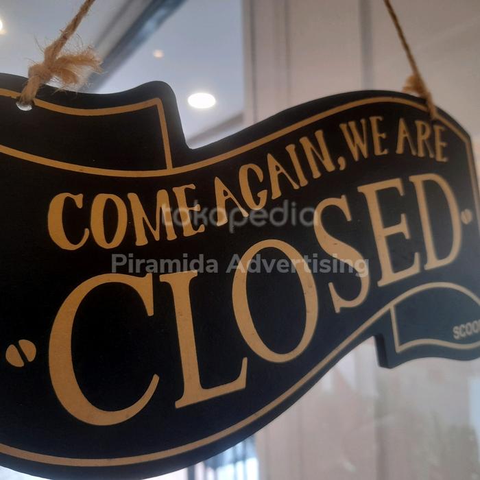 Jual acrylic open close gantung pintu vintage klasik display tulisan ...