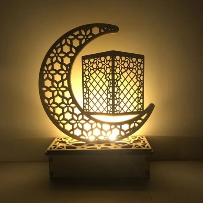 Gambar Lampu Led Dekorasi Ramadan Dengan Dudukan 4 Led Lights Eid Mubarak Led - Stand-Ka'bah dari Go shopping mart88 undefined Tokopedia