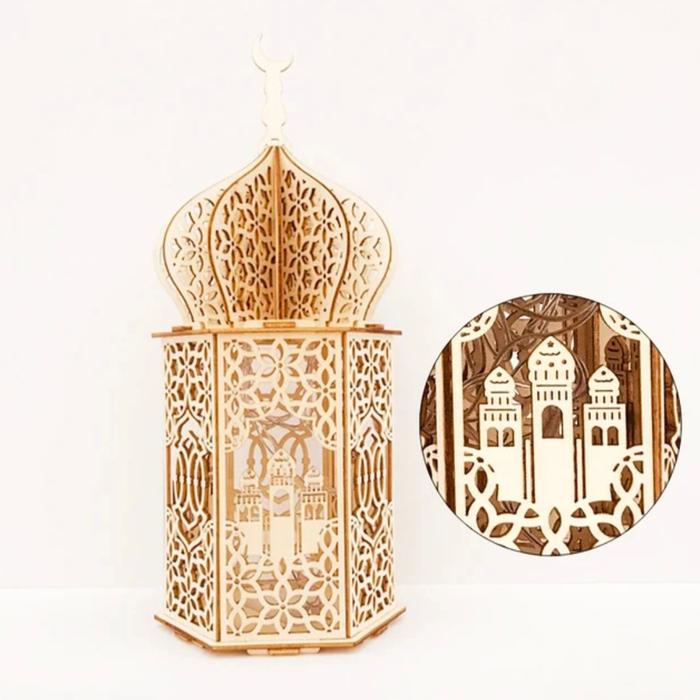 Gambar (COD) LED Lampu Lilin Lentera LED Kubah Masjid Baterai Idul Fitri - Kayu-Masjid dari Go shopping mart88 undefined Tokopedia