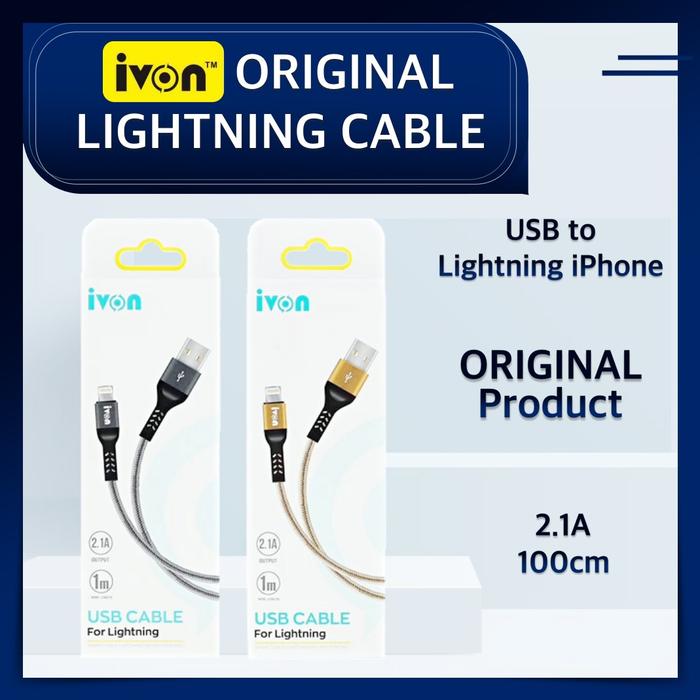 Gambar IVON ORIGINAL Kabel Data Micro Usb Apple Android Lighting Charging - Lighting Iphone dari Marketsomnia undefined Tokopedia