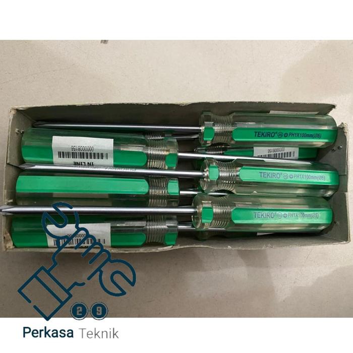 Gambar TEKIRO OBENG KRISTAL PLUS PH1 X 100 MM (Ø 5) / IN LINE SCREWDRIVER dari Perkasa Teknik 29 undefined Tokopedia
