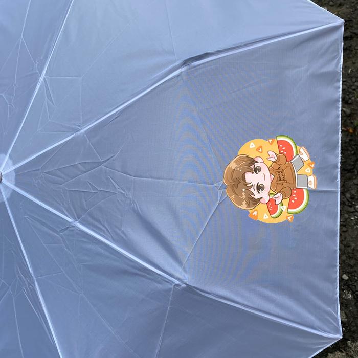 Gambar Payung lipat 3 NCT custom sablon kpop full color warna chibi / cartoon - NCT MARK dari Kios Githa undefined Tokopedia