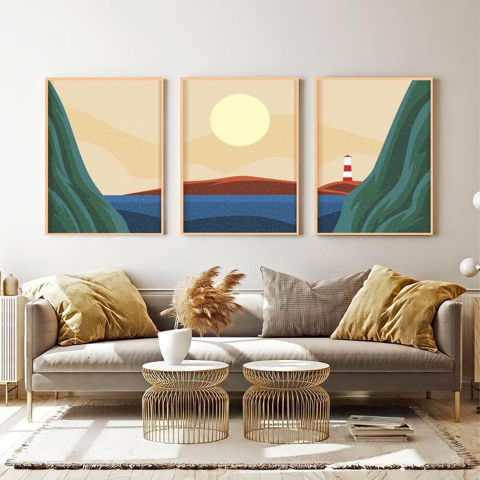 Gambar (Jumbo 1 SET) Hiasan dinding abstrak bohemia estetik Home decor kamar - ABS1 dari DukarDekor_id undefined Tokopedia