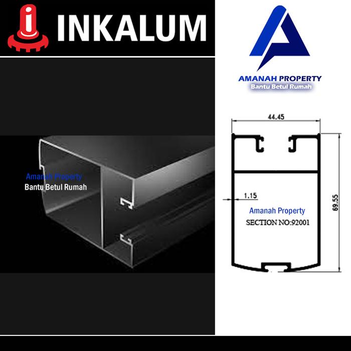 Gambar Bahan Pintu Kaca Frame Alumunium Double Swing Batangan - Tiang Moher dari Amanah Pratama 56 undefined Tokopedia