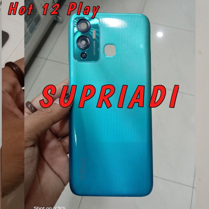 Gambar Backdoor Back Casing Kesing Tutup Belakang Infinix Hot 12 Play - Hitam dari AANG21 undefined 4 Tokopedia