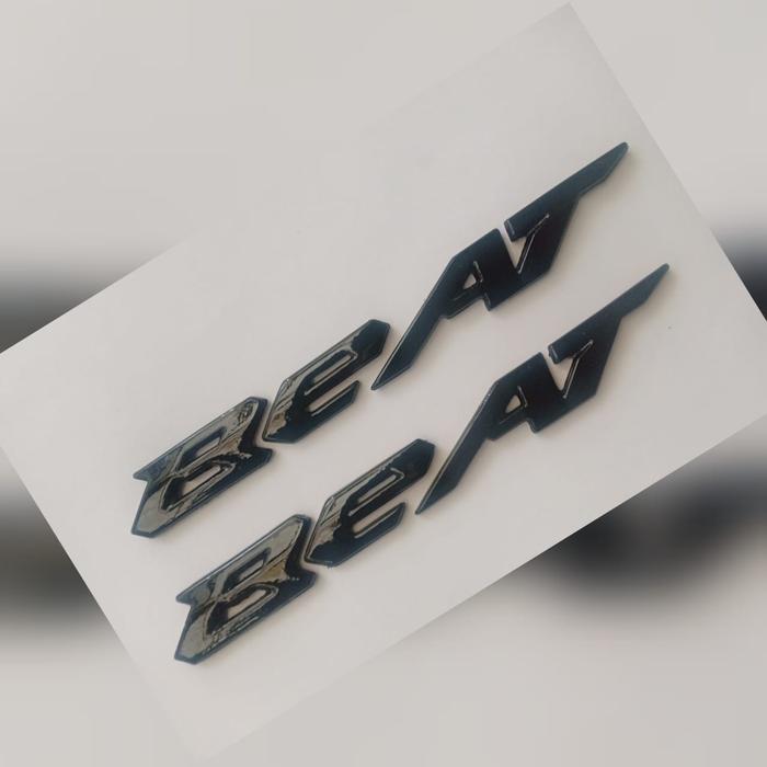 Gambar emblem beat timbul 3D - Hitam, sepasang dari Taba4shop undefined Tokopedia
