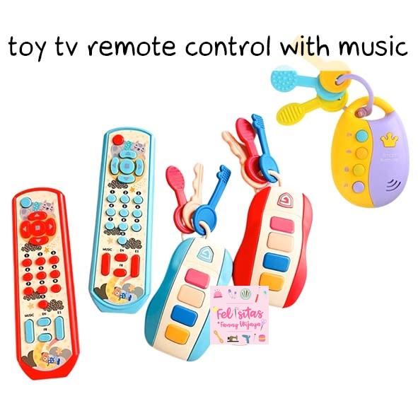 Children Car Key Toys TV Remote Control with Music Z109 Remote TV Blue