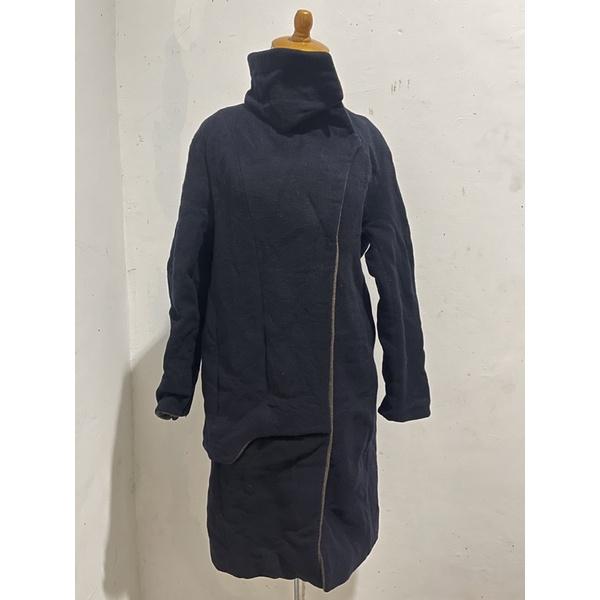 Gambar Mine long coat wool winter turtle neck warna navy dari Atha preloved_NEW undefined Tokopedia