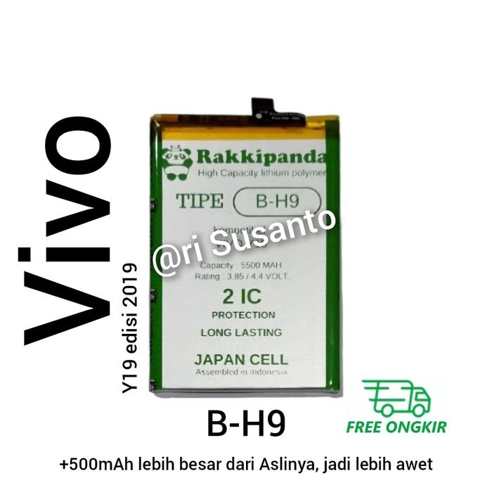 Gambar Baterai Rakkipanda B-H9 BH9 for Vivo Y19 (2019) Double Power dari Ari Susanto Store undefined Tokopedia