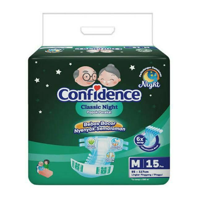 Gambar Confidence Classic Night Perekat M L XL isi 15 Diaper Dewasa Popok - M dari Xidixie-Tokopedia undefined Tokopedia