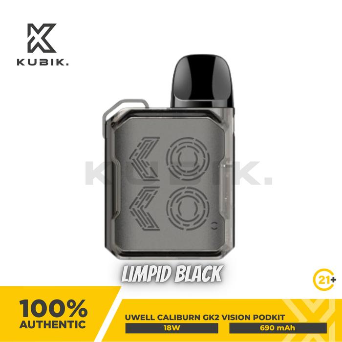 Gambar Uwell Caliburn GK2 Vision Pod Kit Authentic - Limpid Black dari Kubik Vape undefined Tokopedia