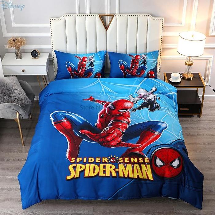 Gambar Diskon Blue Spider_Man Children Bedding Set Single Twin Full Size dari Angka Sembilan undefined Tokopedia