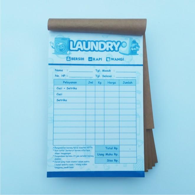 Gambar Nota Laundry 1 Ply Struk Kertas Loundry Cuci Baju Kuitansi Kwitansi - Biru dari insidegrafika undefined Tokopedia