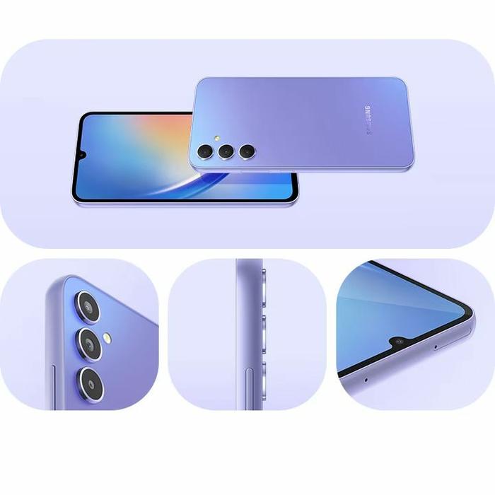 Gambar SAMSUNG GALAXY A34 5G 8/128GB | 8/256GB GARANSI RESMI - Violet, 8/128GB dari Arunika Tech undefined Tokopedia