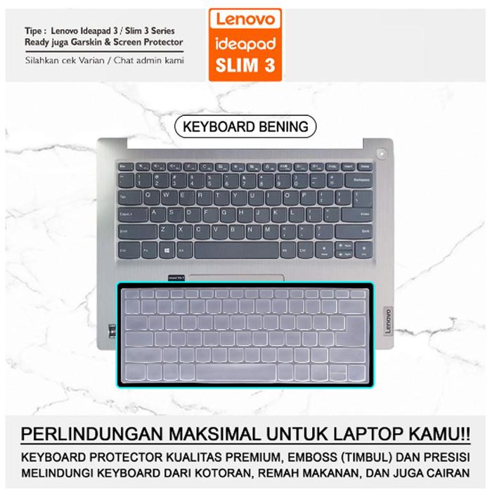Gambar Lenovo IdeaPad Slim 3 3i-14ADA05 Cover Silicone Protector Keyboard - Keyboard Bening dari ProCase Store undefined Tokopedia
