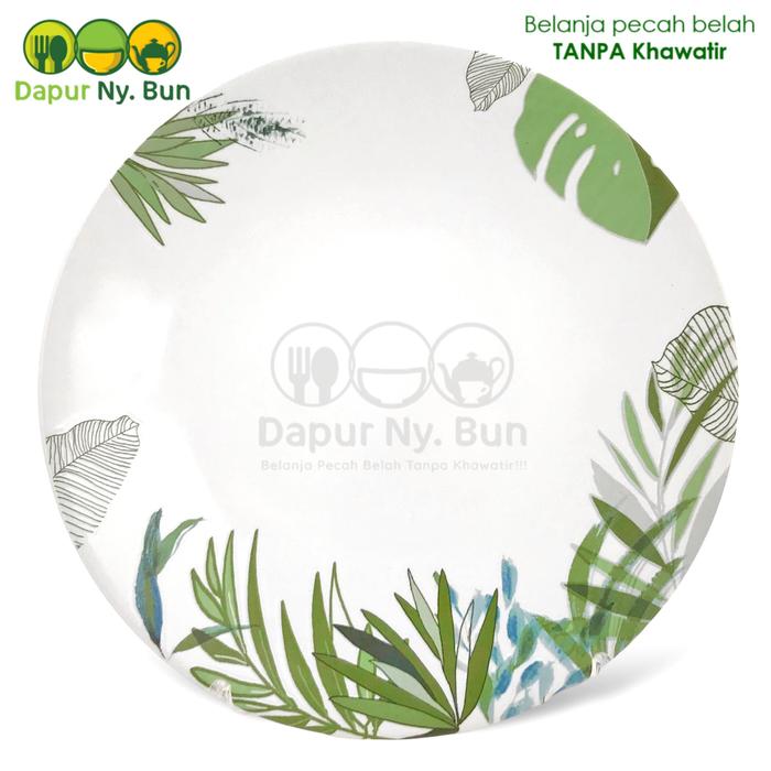 Gambar 1 pc Salad Plate Flower Series / Piring Stoneware Ukuran 8 Inch - Monstera dari dapurnybun undefined Tokopedia