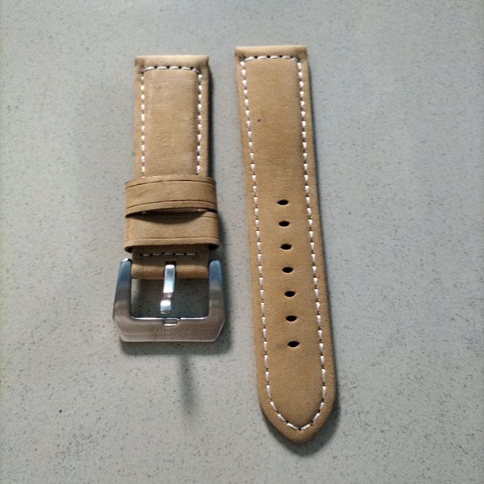 Gambar Strap Tali Kulit Jam Tangan Panerai Luminor Ukuran 24mm Original - Cream, 26mm dari Nikistoreonline undefined Tokopedia