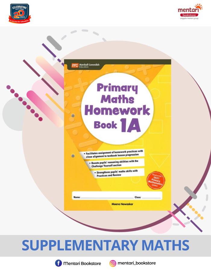 Gambar Primary Mathematics Homework Book | Buku Latihan Matematika SD - HW Book 1A dari Mentari Bookstore Serpong undefined Tokopedia