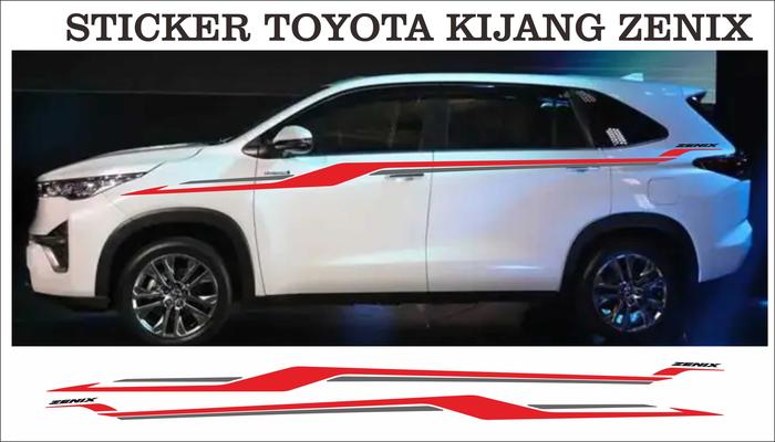 Gambar sticker toyota zenix 2023 - MERAH ABU dari Ganssticker Garage undefined Tokopedia