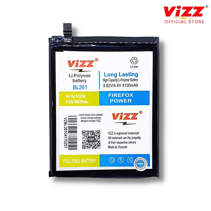 Promo Vizz Baterai Double Power Lenovo BL261 VIBE K5 NOTE