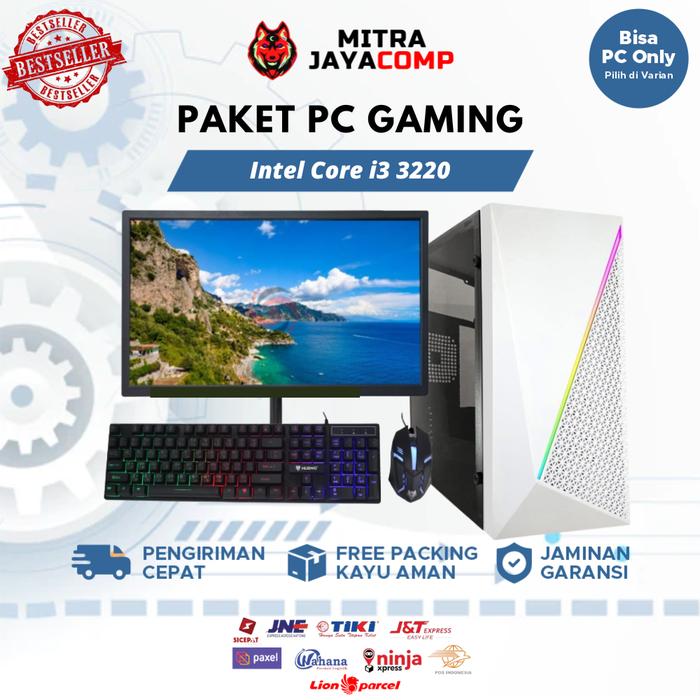 Jual PC Gaming Rendering Core i3 3220 HDD SSD VGA 2GB LED 19 Inch