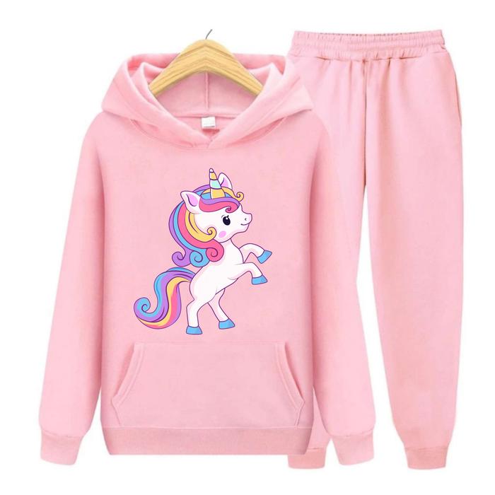 Pink Baju Sweater Unicorn Setelan Jaket Little Pony Baju Setelan