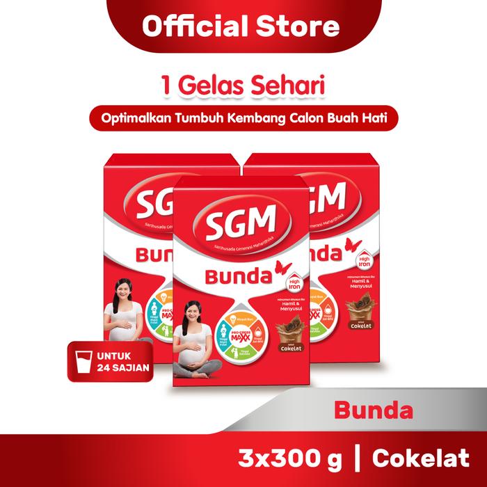 Gambar Paket 3 - SGM BUNDA Minuman Ibu Hamil & Menyusui Coklat 300g dari Aku Anak SGM undefined Tokopedia