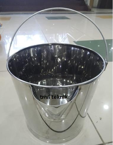 Gambar stainless steel bucket,ember timba sus stenlis minyak bbm spbu - volum20ltcorong dari triviteknik sejahtera undefined Tokopedia