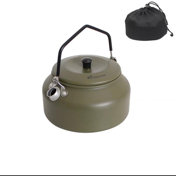 Gambar COOL CAMP Teko Camping Outdoor Stainless 900 ML - Hijau dari Warren Outdoor Shop undefined Tokopedia