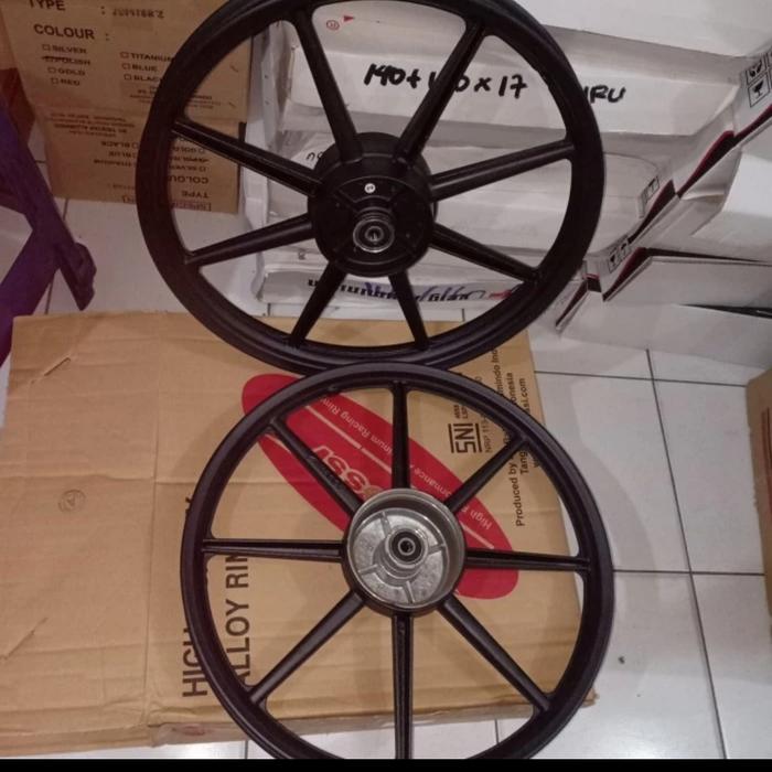 Gambar velg racing V Rossi palang 8 Honda grand - Astrea legenda grand - Hitam, 140+160x17 dari Income motor undefined Tokopedia