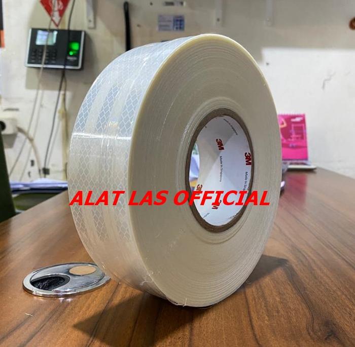 Gambar 3M Scotchlite Reflective Tape EGP 2 Inch x 45 Meter Sticker Per Meter - Putih dari Alat Las Indonesia undefined Tokopedia