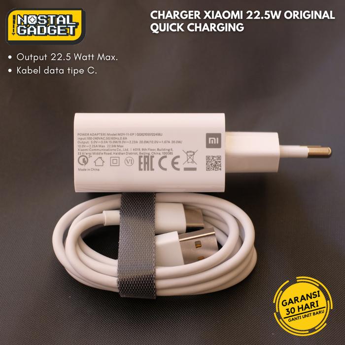 Gambar Charger Xiaomi Redmi Note 8 9 Poco M3 Pro 22.5W Original Copotan - CHARGER 22.5W dari nostalgadget undefined Tokopedia