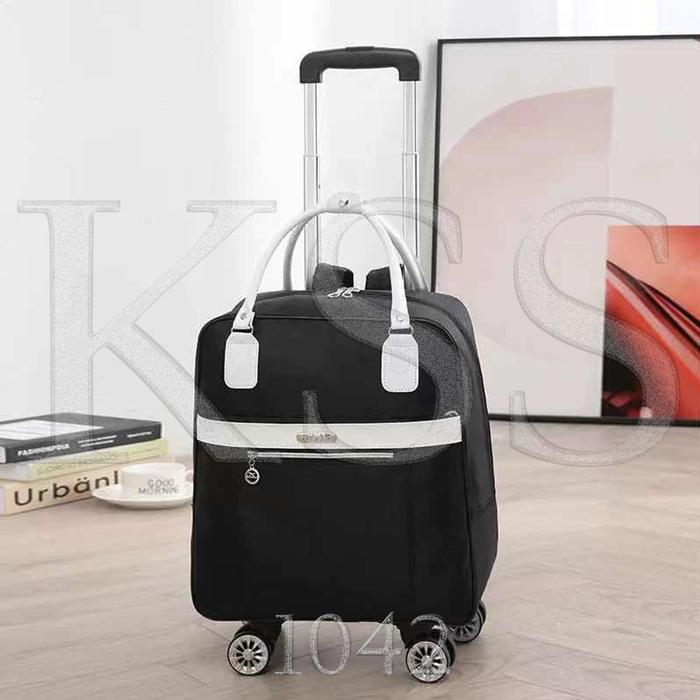 Gambar Tas Koper Fiber Travel Umroh koper kabin Polo E01 Coffe Brown uk 20" - KNVAS POLOS BLK dari SUGIH BAG undefined Tokopedia
