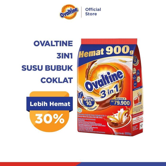 Gambar Coklat Ovaltine 3In1 Susu Bubuk Coklat 900G dari cakrawati kemala undefined Tokopedia