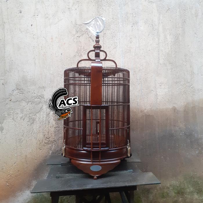 Gambar Sangkar Anis Merah Wambi Polos Kayu Jati, Sangkar Burung dari Adam Custom Project undefined Tokopedia