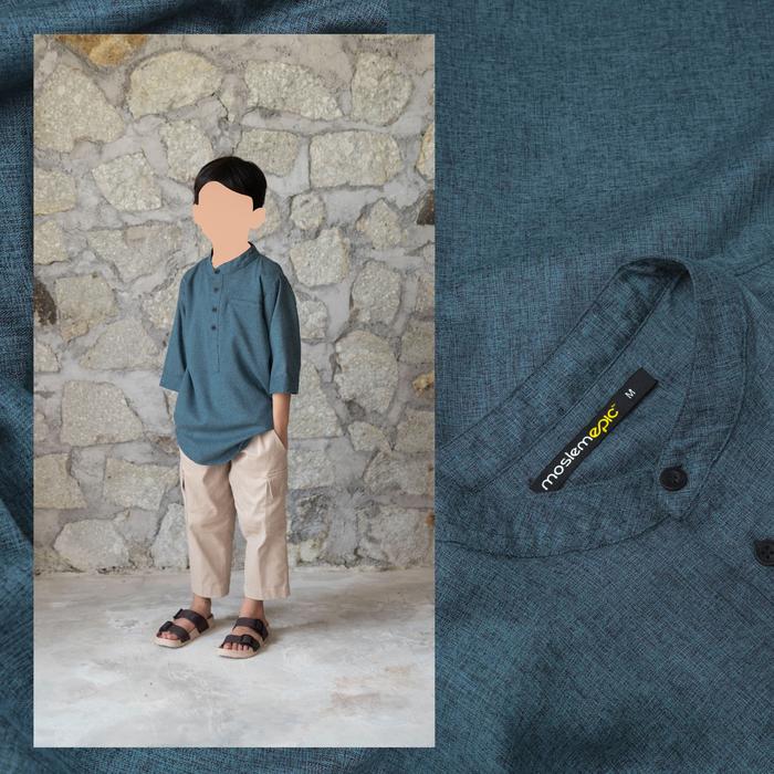 Gambar MOSLEMEPIC - Kurta Nu’man Anak 1 - Dusty Blue, M dari Moslemepic undefined Tokopedia