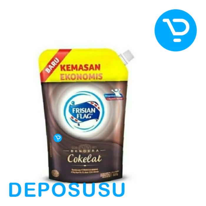 Gambar Frisian Flag Bendera Susu Kental Manis Pouch - 545gr CHOCO dari deposusu undefined Tokopedia